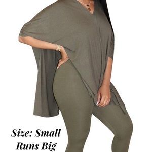 Stylish Oversized Top 2pc Set